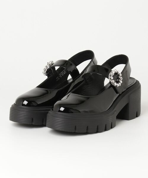 STUART WEITZMAN(スチュアートワイツマン)の「STUART WEITZMAN SOHO GEM MARY JANE SLINGBACK スチュアート・ワイツマン ソーホー メリージェーン スリングバック バレエシューズ(サンダル・レディース・ブラック・37.5/37/36/36.5/35.5)」の12枚目の写真