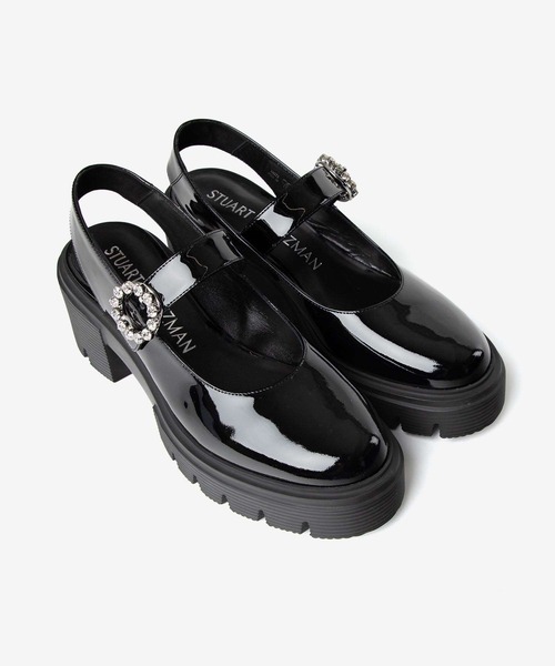 STUART WEITZMAN(スチュアートワイツマン)の「STUART WEITZMAN SOHO GEM MARY JANE SLINGBACK スチュアート・ワイツマン ソーホー メリージェーン スリングバック バレエシューズ(サンダル・レディース・ブラック・37.5/37/36/36.5/35.5)」の3枚目の写真