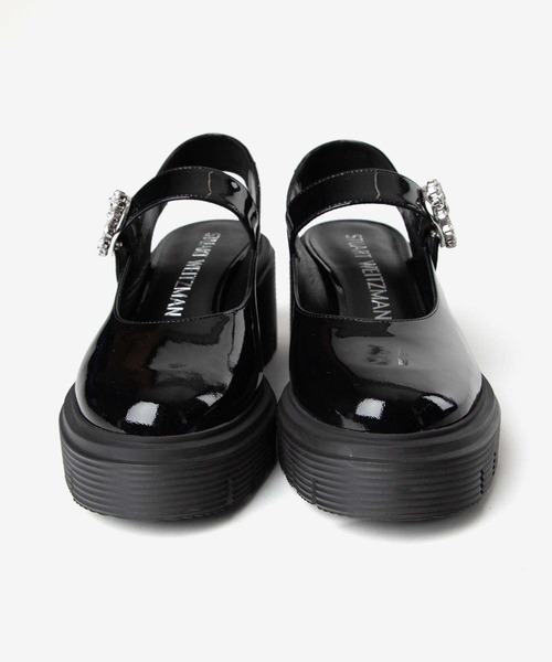 STUART WEITZMAN(スチュアートワイツマン)の「STUART WEITZMAN SOHO GEM MARY JANE SLINGBACK スチュアート・ワイツマン ソーホー メリージェーン スリングバック バレエシューズ(サンダル・レディース・ブラック・37.5/37/36/36.5/35.5)」の4枚目の写真