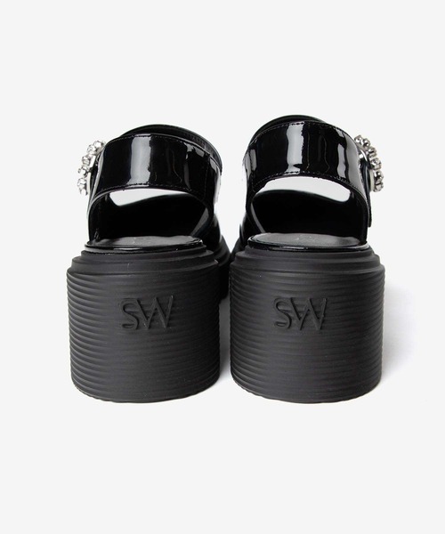 STUART WEITZMAN(スチュアートワイツマン)の「STUART WEITZMAN SOHO GEM MARY JANE SLINGBACK スチュアート・ワイツマン ソーホー メリージェーン スリングバック バレエシューズ(サンダル・レディース・ブラック・37.5/37/36/36.5/35.5)」の5枚目の写真