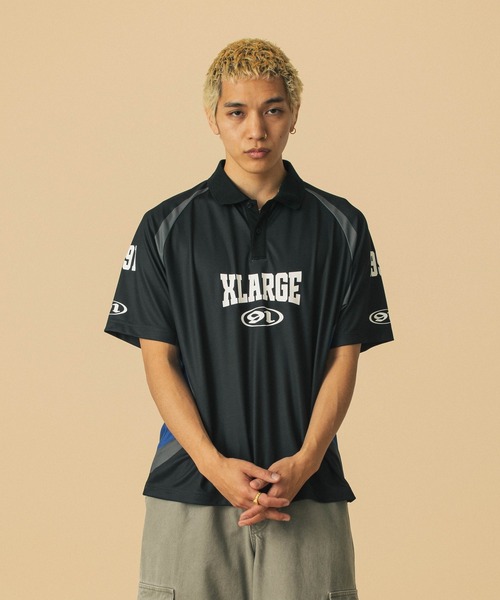 シャツ XLARGE FOOTBALL SHIRT XLarge Football Shirt in Black | FallenFront | Afterpay
