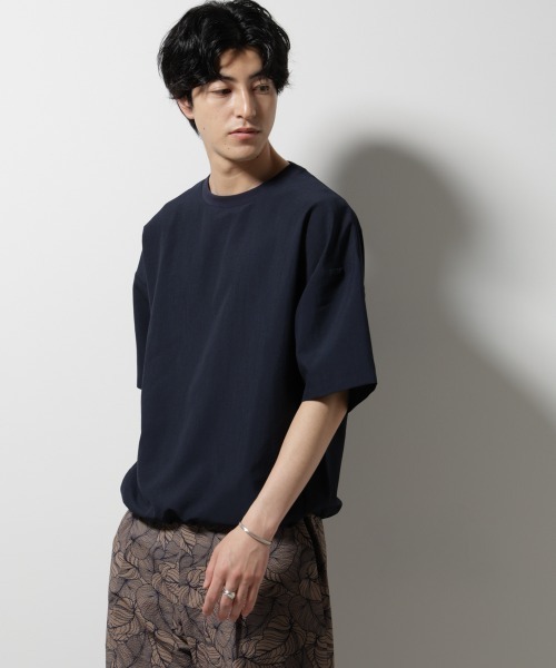 NANO universe（ナノユニバース）の「セオアルファ プルオーバーシャツ（Tシャツ/カットソー・メンズ・ブラック/ブラウン/ネイビー・L/M/S）」の5枚目の写真