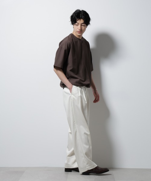 NANO universe（ナノユニバース）の「セオアルファ プルオーバーシャツ（Tシャツ/カットソー・メンズ・ブラック/ブラウン/ネイビー・L/M/S）」の17枚目の写真