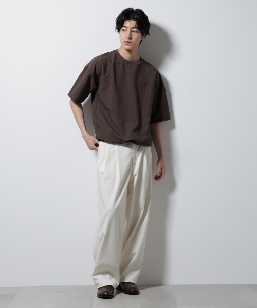 NANO universe（ナノユニバース）の「セオアルファ プルオーバーシャツ（Tシャツ/カットソー・メンズ・ブラック/ブラウン/ネイビー・L/M/S）」の14枚目の写真