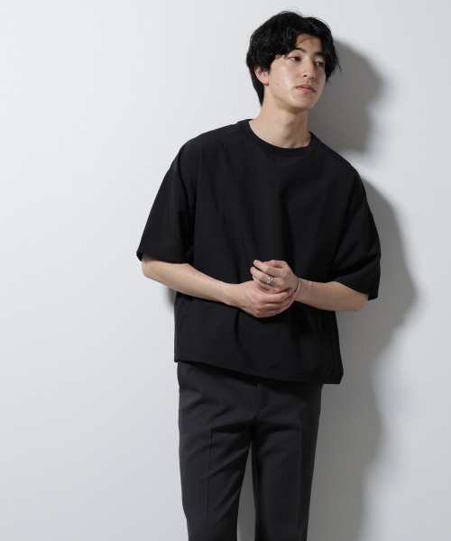 NANO universe（ナノユニバース）の「セオアルファ プルオーバーシャツ（Tシャツ/カットソー・メンズ・ブラック/ブラウン/ネイビー・L/M/S）」の18枚目の写真