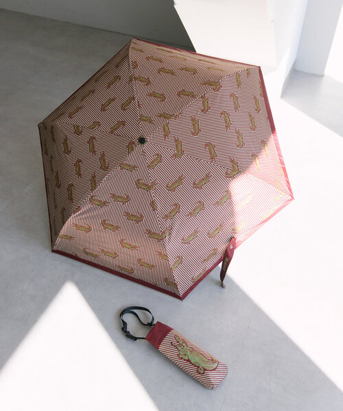 ＊＊memimi＊＊ ★ear PAPILLONNER ★美品★個性的 earアニマル柄晴雨兼用傘（折りたたみ傘）｜ear PAPILLONNER