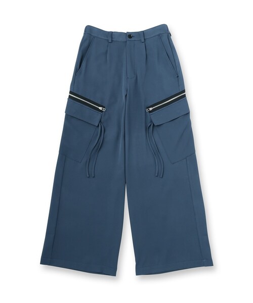 tk.TAKEO KIKUCHI（ティーケータケオキクチ）の「AラインサイドZIPカーゴパンツ（カーゴパンツ・メンズ・ブラック/オフホワイト/チャコールグレー・02/03）」の4枚目の写真