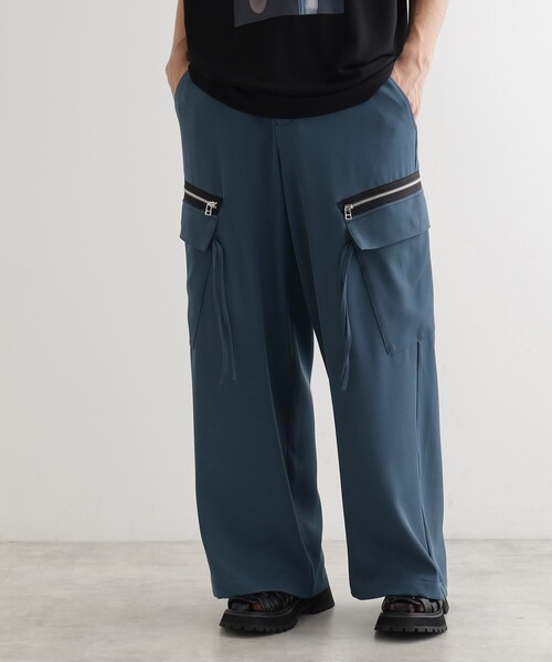 tk.TAKEO KIKUCHI（ティーケータケオキクチ）の「AラインサイドZIPカーゴパンツ（カーゴパンツ・メンズ・ブラック/オフホワイト/チャコールグレー・02/03）」の10枚目の写真