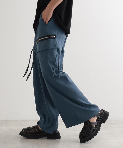 tk.TAKEO KIKUCHI（ティーケータケオキクチ）の「AラインサイドZIPカーゴパンツ（カーゴパンツ・メンズ・ブラック/オフホワイト/チャコールグレー・02/03）」の12枚目の写真