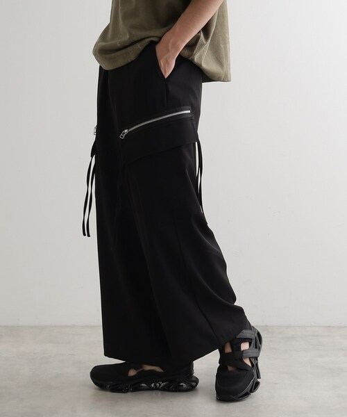 tk.TAKEO KIKUCHI（ティーケータケオキクチ）の「AラインサイドZIPカーゴパンツ（カーゴパンツ・メンズ・ブラック/オフホワイト/チャコールグレー・02/03）」の15枚目の写真