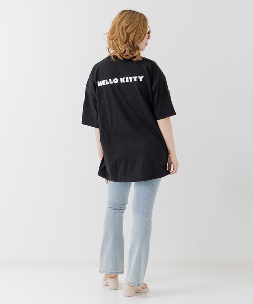sanrio（サンリオ）の「〈サンリオ〉ハローキティ/半袖Tシャツ（Tシャツ/カットソー・レディース・ホワイト/ブラック・S/M/L）」の14枚目の写真