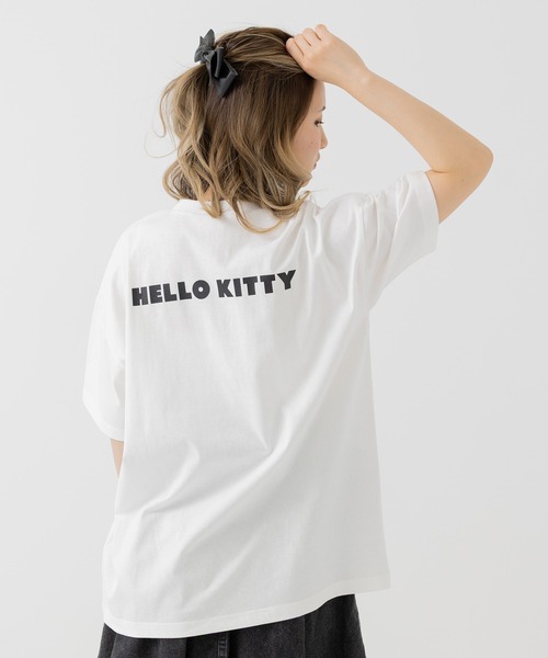 sanrio（サンリオ）の「〈サンリオ〉ハローキティ/半袖Tシャツ（Tシャツ/カットソー・レディース・ホワイト/ブラック・S/M/L）」の20枚目の写真