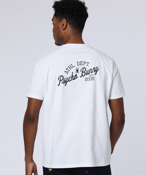 Psycho Bunny(サイコバニー)の「ラバーバックロゴ ラグランスリーブTシャツ(Tシャツ/カットソー・メンズ・ブラック/チェリーレッド/ホワイト・SMALL/MEDIUM/LARGE/X-LARGE)」の2枚目の写真