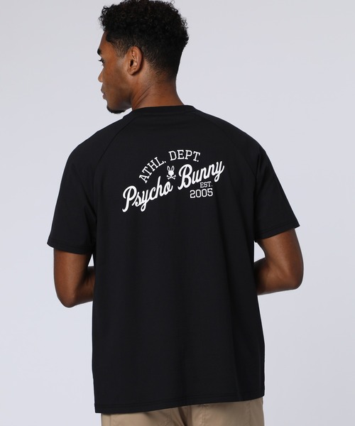 Psycho Bunny(サイコバニー)の「ラバーバックロゴ ラグランスリーブTシャツ(Tシャツ/カットソー・メンズ・ブラック/チェリーレッド/ホワイト・SMALL/MEDIUM/LARGE/X-LARGE)」の1枚目の写真