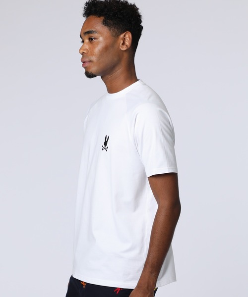 Psycho Bunny(サイコバニー)の「ラバーバックロゴ ラグランスリーブTシャツ(Tシャツ/カットソー・メンズ・ブラック/チェリーレッド/ホワイト・SMALL/MEDIUM/LARGE/X-LARGE)」の4枚目の写真