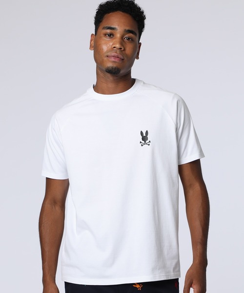 Psycho Bunny(サイコバニー)の「ラバーバックロゴ ラグランスリーブTシャツ(Tシャツ/カットソー・メンズ・ブラック/チェリーレッド/ホワイト・SMALL/MEDIUM/LARGE/X-LARGE)」の5枚目の写真