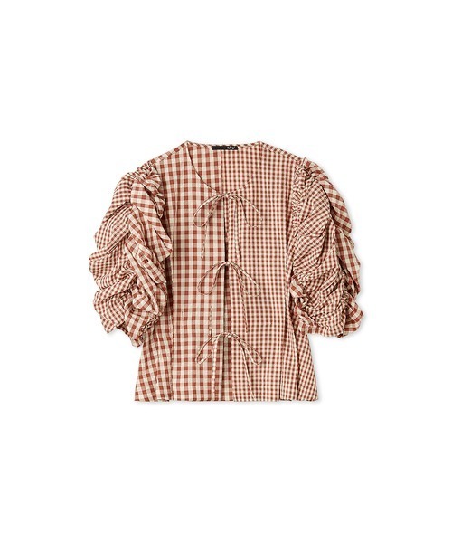 plage プラージュ　ギャザースリーブブラウス　＆　ZARA シューズ　セット セール】【販路限定カラーあり】【セットアップ対応】ギャザー