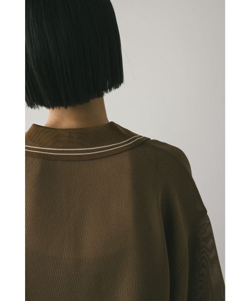 ラインカラーメッシュトップ（ニット/セーター）｜STYLEMIXER