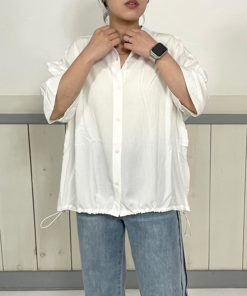 CRB（シーアールビー）の「バックフリルドロストブラウス（シャツ/ブラウス・レディース・ブラック/オフホワイト/ラベンダー/グリーン・F）」の20枚目の写真
