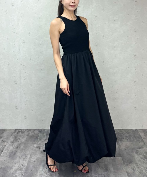 Per sist ence（パーシエンス）の「バルーンロングワンピース/カップ付き（ワンピース・レディース・ブラック/オフホワイト・ONE SIZE）」の11枚目の写真