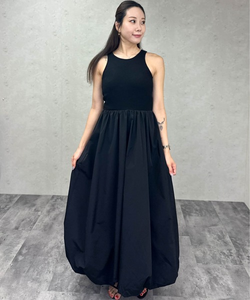 Per sist ence（パーシエンス）の「バルーンロングワンピース/カップ付き（ワンピース・レディース・ブラック/オフホワイト・ONE SIZE）」の12枚目の写真