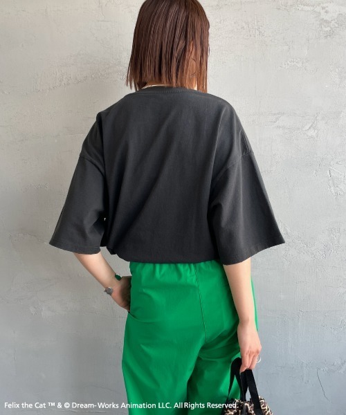 JEANS FACTORY Clothes（ジーンズファクトリークローズ）の「[JEANS FACTORY CLOTHES/ジーンズファクトリークローズ] FILEX A ダメージキャラクターTシャツ（Tシャツ/カットソー・レディース・ブラック・S/M/L）」の6枚目の写真
