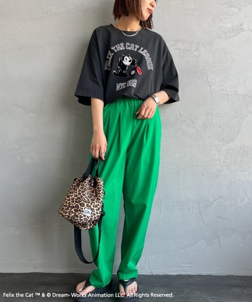 JEANS FACTORY Clothes（ジーンズファクトリークローズ）の「[JEANS FACTORY CLOTHES/ジーンズファクトリークローズ] FILEX A ダメージキャラクターTシャツ（Tシャツ/カットソー・レディース・ブラック・S/M/L）」の5枚目の写真