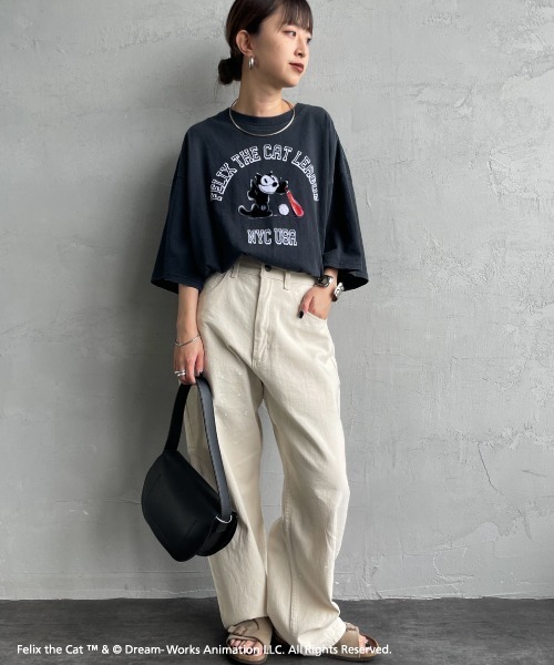 tシャツ 「JEANS FACTORY CLOTHES/ジーンズファクトリークローズ」 FILEX A ダメージキャラクターTシャツ レディース メン JEANS FACTORY Clothes tシャツ 「JEANS CLOTHES/ジーンズ