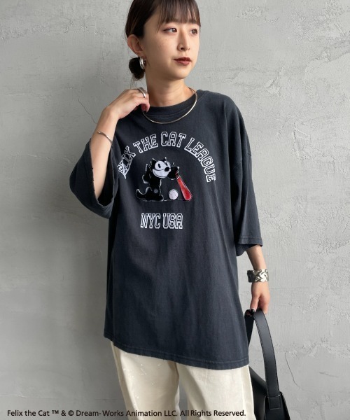 tシャツ 「JEANS FACTORY CLOTHES/ジーンズファクトリークローズ」 FILEX A ダメージキャラクターTシャツ レディース メン セール】[JEANS FACTORY CLOTHES/ジーンズファクトリークローズ