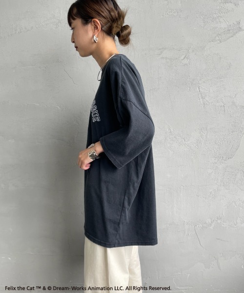 JEANS FACTORY Clothes（ジーンズファクトリークローズ）の「[JEANS FACTORY CLOTHES/ジーンズファクトリークローズ] FILEX A ダメージキャラクターTシャツ（Tシャツ/カットソー・レディース・ブラック・S/M/L）」の20枚目の写真
