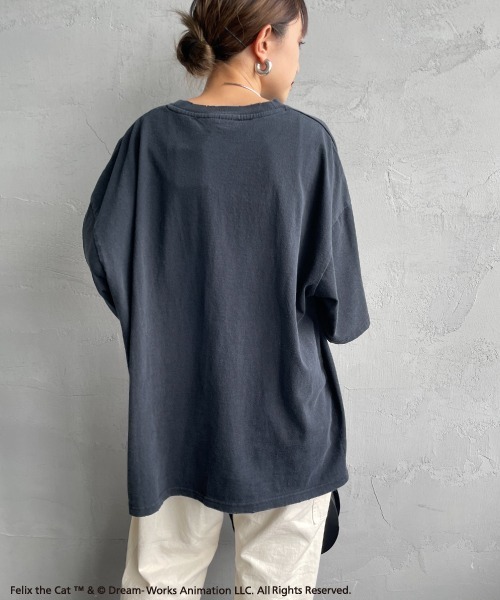JEANS FACTORY Clothes（ジーンズファクトリークローズ）の「[JEANS FACTORY CLOTHES/ジーンズファクトリークローズ] FILEX A ダメージキャラクターTシャツ（Tシャツ/カットソー・レディース・ブラック・S/M/L）」の21枚目の写真