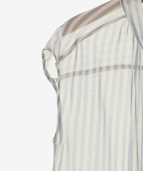 le.coeur blanc（ルクールブラン）の「《手洗い可能》楊柳シアーストライプボウタイブラウス（シャツ/ブラウス・レディース・グレー系その他/ブルー系その他3・38）」の11枚目の写真