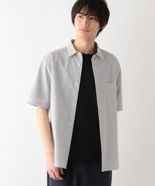 GLOBAL WORK(グローバルワーク)の「快適サマーシャツ/サッカー/288184(シャツ/ブラウス・メンズ・ネイビー/ブルー系その他/グリーン/チャコールグレー×ブラック/ホワイト×グレー・SMALL/MEDIUM/LARGE/X-LARGE)」の9枚目の写真