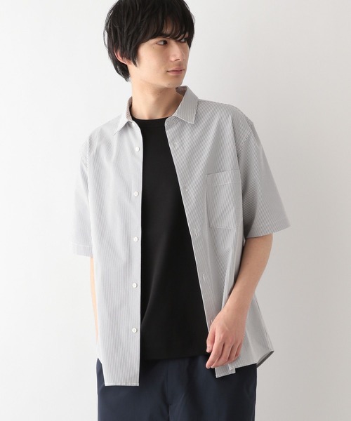 GLOBAL WORK(グローバルワーク)の「快適サマーシャツ/サッカー/288184(シャツ/ブラウス・メンズ・ネイビー/ブルー系その他/グリーン/チャコールグレー×ブラック/ホワイト×グレー・SMALL/MEDIUM/LARGE/X-LARGE)」の10枚目の写真
