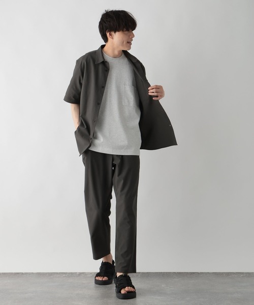 GLOBAL WORK(グローバルワーク)の「快適サマーシャツ/サッカー/288184(シャツ/ブラウス・メンズ・ネイビー/ブルー系その他/グリーン/チャコールグレー×ブラック/ホワイト×グレー・SMALL/MEDIUM/LARGE/X-LARGE)」の13枚目の写真
