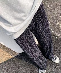 プリーツパンツ きれいめワイドパンツ春夏
