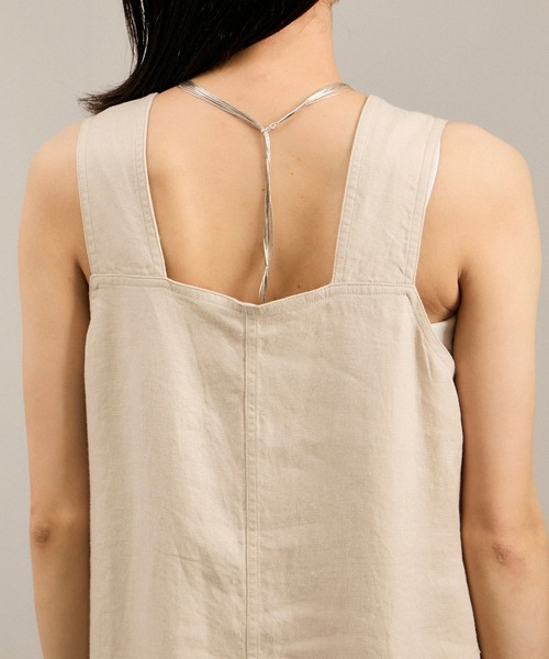 SALON adam et rope'(サロン アダム エ ロペ)の「リネンツイルスクエアーネックジャンパースカート(ジャンパースカート・レディース・ブラック/ピンク/ベージュ・S/M)」の22枚目の写真