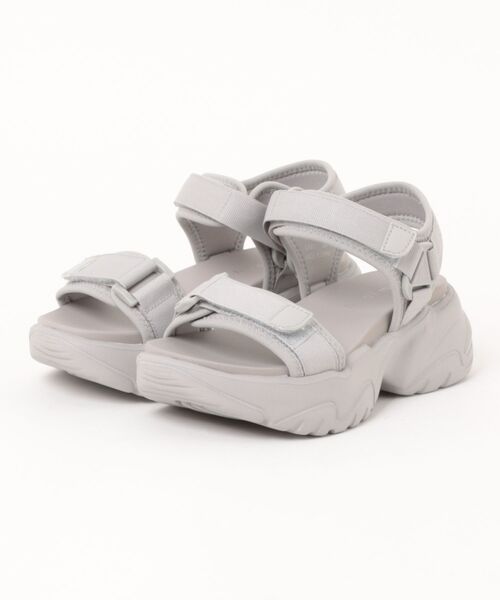 HEAL ME（ヒールミー）の「heal me ヒールミー レディース 厚底スポーティーサンダル ボリュームソール プラットフォーム 225209（サンダル・レディース・ブラック/グレー/ピンク/ベージュ・S/M/L/LL）」の2枚目の写真