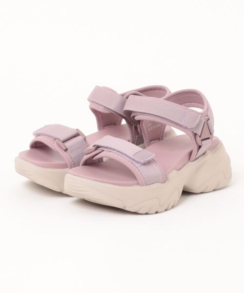 HEAL ME（ヒールミー）の「heal me ヒールミー レディース 厚底スポーティーサンダル ボリュームソール プラットフォーム 225209（サンダル・レディース・ブラック/グレー/ピンク/ベージュ・S/M/L/LL）」の4枚目の写真