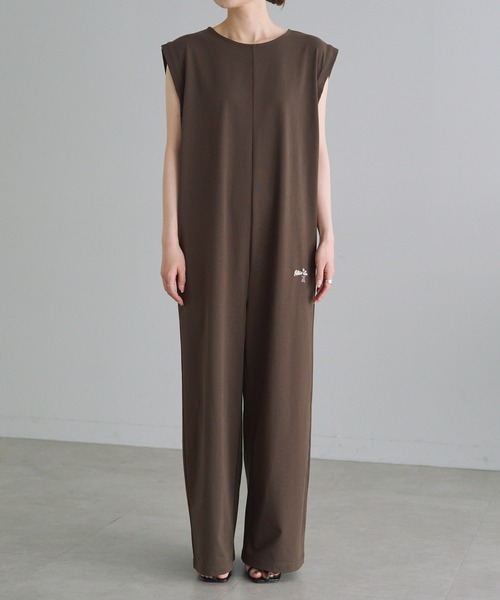 PUAL CE CIN(ピュアルセシン)の「接触冷感+抗菌カットソーオールインワン(つなぎ/オールインワン・レディース・ブラウン/ブラック・FREE)」の15枚目の写真