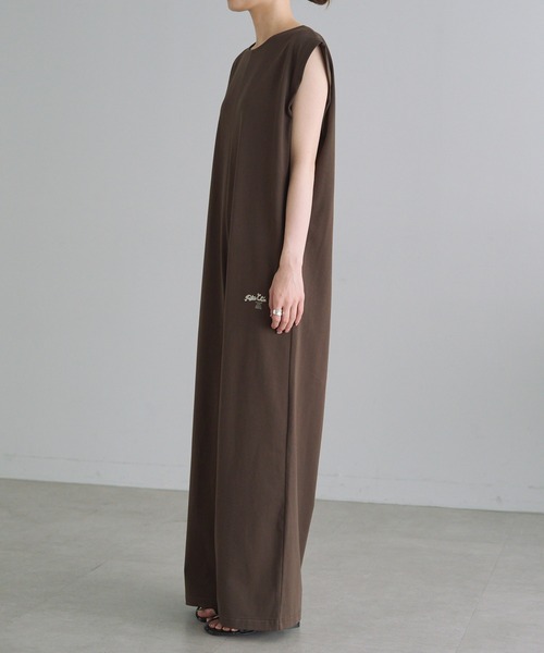 PUAL CE CIN(ピュアルセシン)の「接触冷感+抗菌カットソーオールインワン(つなぎ/オールインワン・レディース・ブラウン/ブラック・FREE)」の16枚目の写真