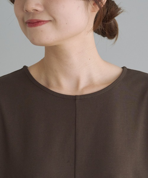 PUAL CE CIN(ピュアルセシン)の「接触冷感+抗菌カットソーオールインワン(つなぎ/オールインワン・レディース・ブラウン/ブラック・FREE)」の18枚目の写真