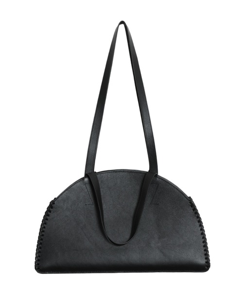 YArKA（ヤーカ）の「【YArKA/ヤーカ】real leather lace up boston bag [lumm] / リアルレザーレースアップデザインボストンバッグ（ボストンバッグ・レディース・ブラック・FREE）」の4枚目の写真