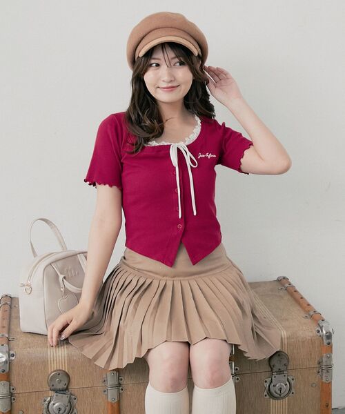 MAJESTIC LEGON(マジェスティックレゴン)の「キラキラプリーツスカート(スカート・レディース・キャメル/グレー/ネイビー・MEDIUM)」の5枚目の写真