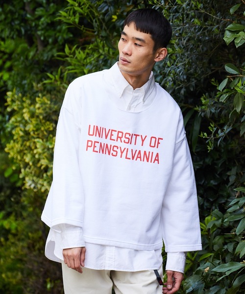 PENNEYS(ぺニーズ)の「PENNEYS/ペニーズ BASQUE PRINTED SWEAT トレーナー ショート丈 クルーネックスウェット(スウェット・メンズ・ブラック/ゴールド/ホワイト/ホワイト系その他/アッシュ・XL/L/XXL)」の2枚目の写真