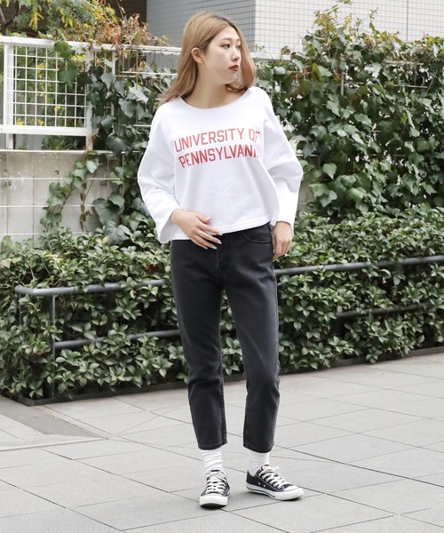 BASQUE PRINTED SWEAT 短版圓領衛衣 大學T