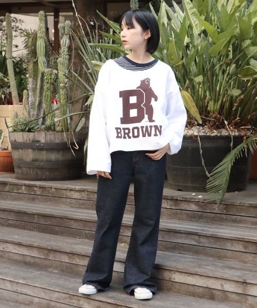 BASQUE PRINTED SWEAT 短版圓領衛衣 大學T