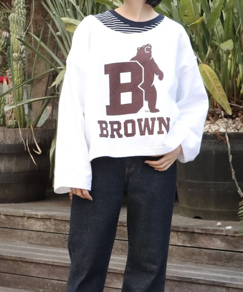 BASQUE PRINTED SWEAT 短版圓領衛衣 大學T