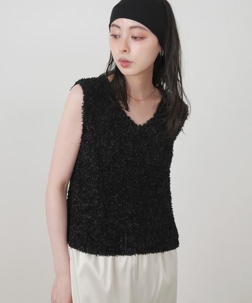 LIAN（リアン）の「サマーフェザーニットベスト（ベスト・レディース・ピンク/ベージュ/アイボリー/ブラック・FREE）」の19枚目の写真