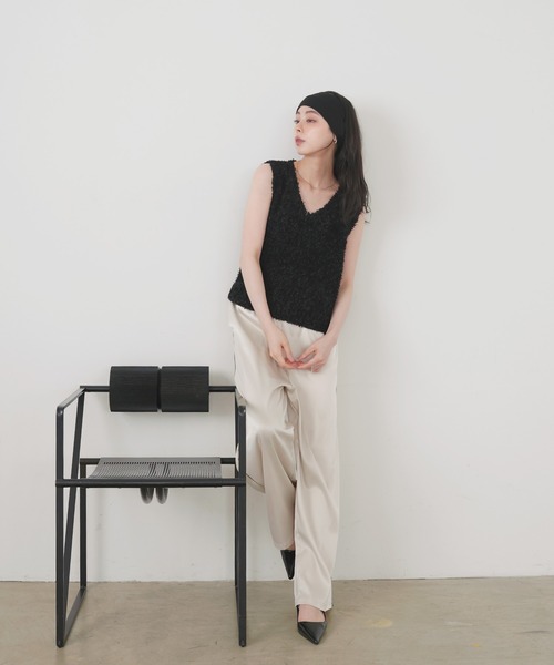 LIAN（リアン）の「サマーフェザーニットベスト（ベスト・レディース・ピンク/ベージュ/アイボリー/ブラック・FREE）」の17枚目の写真